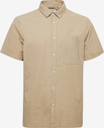 !Solid Button Up Shirt 'Frevne' in Beige: front