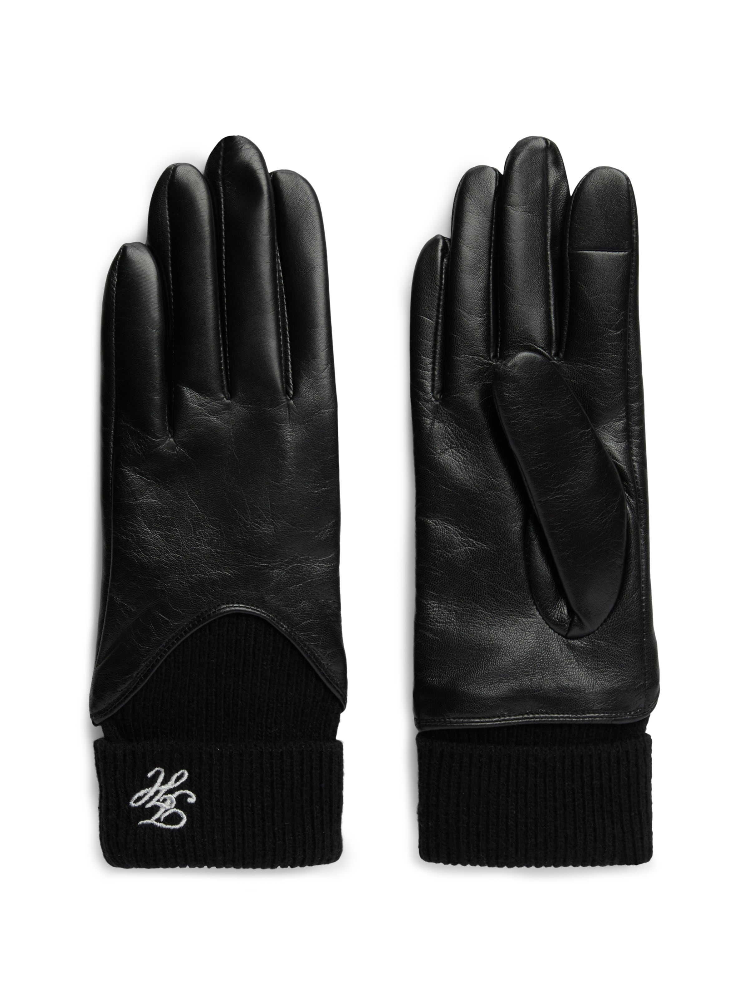 TOMMY HILFIGER - Guantes con dedos en negro: frente