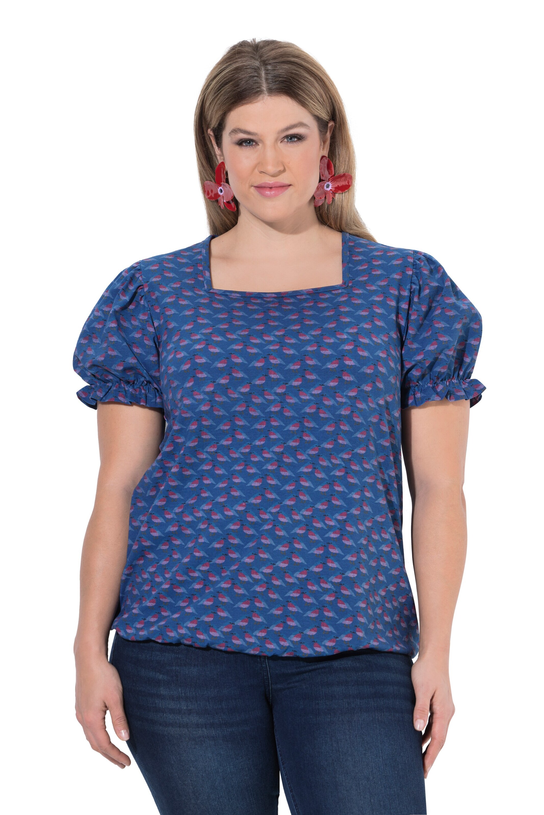 Ulla Popken Shirt in Blauw: voorkant