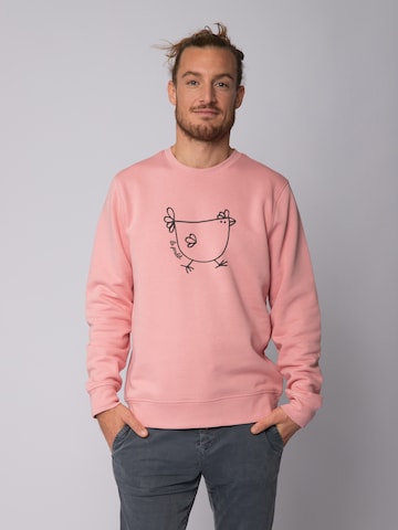 Watapparel Sweatshirt ' Le poulet - das Huhn ' in Pink: Vorderseite