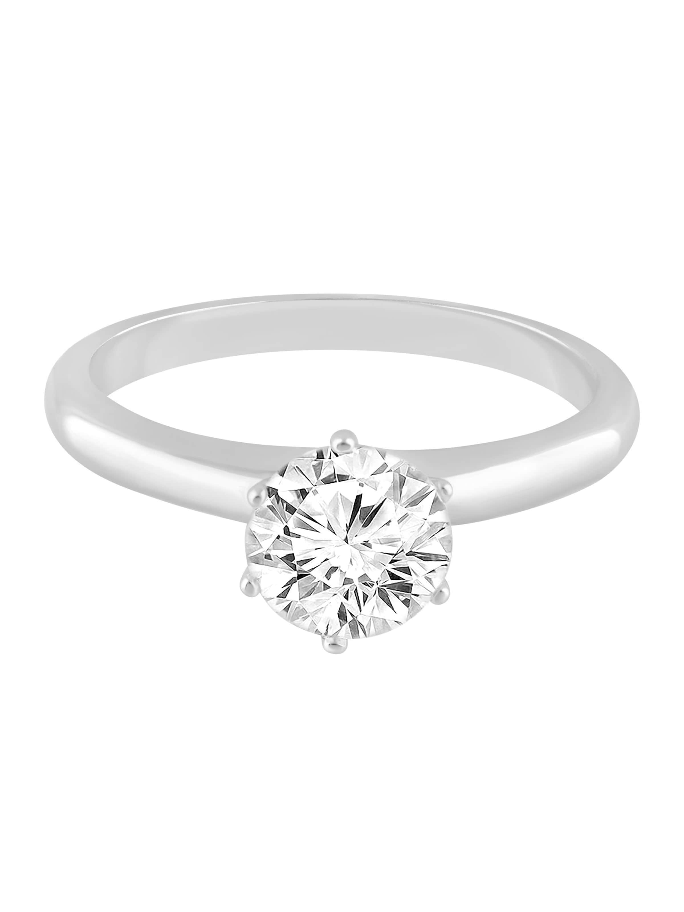 ETHISHER DIAMANTEN Ring in Silver: front