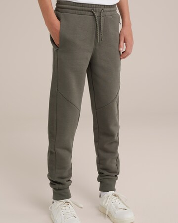 WE Fashion - Tapered Pantalón en verde: frente