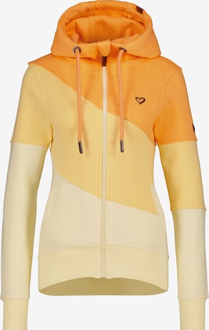 Alife and Kickin Zip-Up Hoodie 'SteffiAK' in Yellow: front