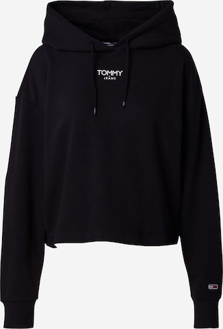 Tommy Jeans Sweatshirt in Zwart: voorkant