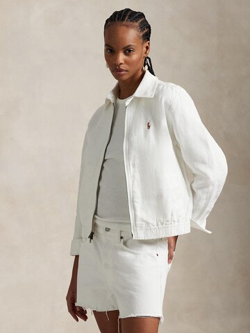 Polo Ralph Lauren Φθινοπωρινό και ανοιξιάτικο μπουφάν σε λευκό: μπροστά