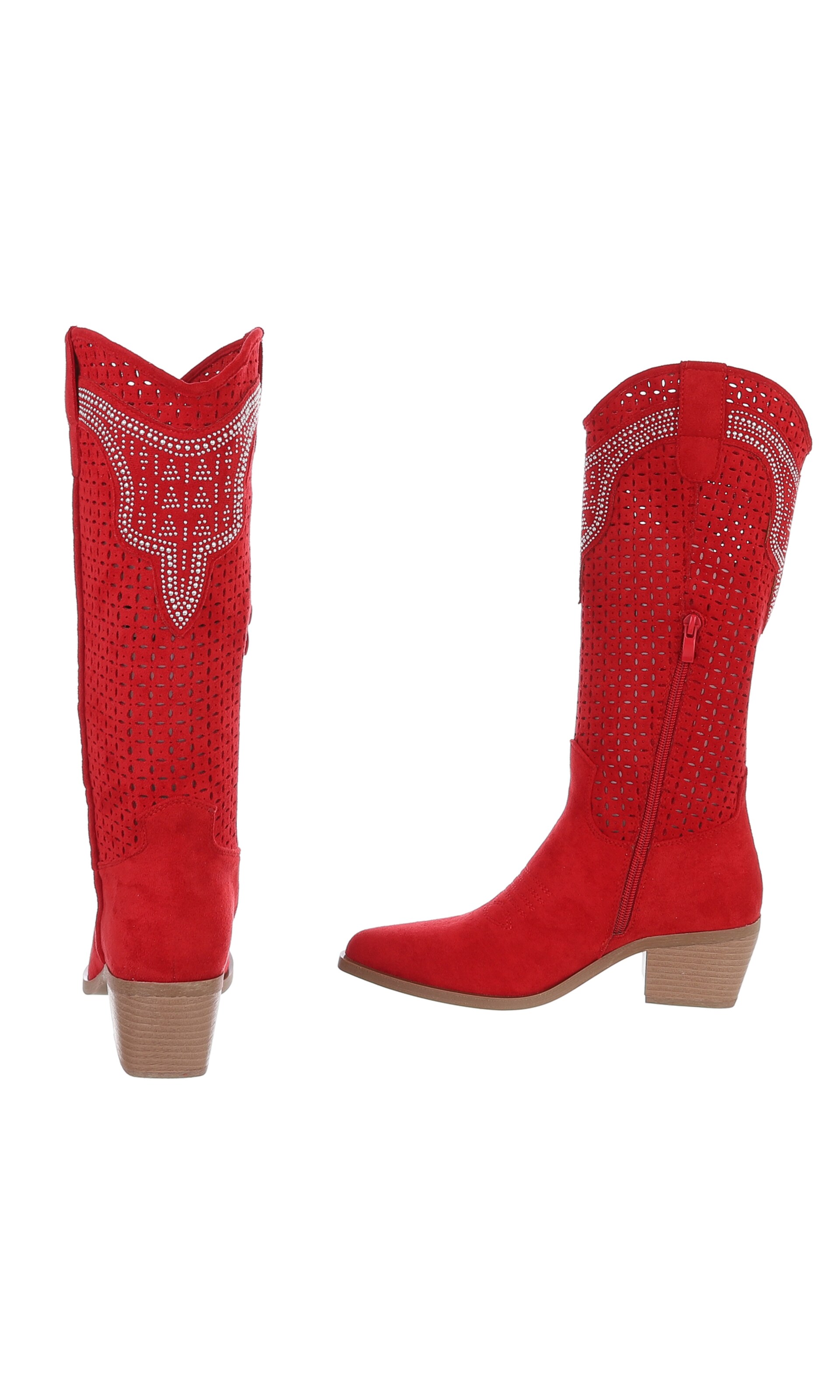 Ital-Design Cowboy Boots in Red