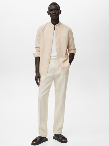 MANGO MAN Regular fit Риза 'Chennai' в бежово