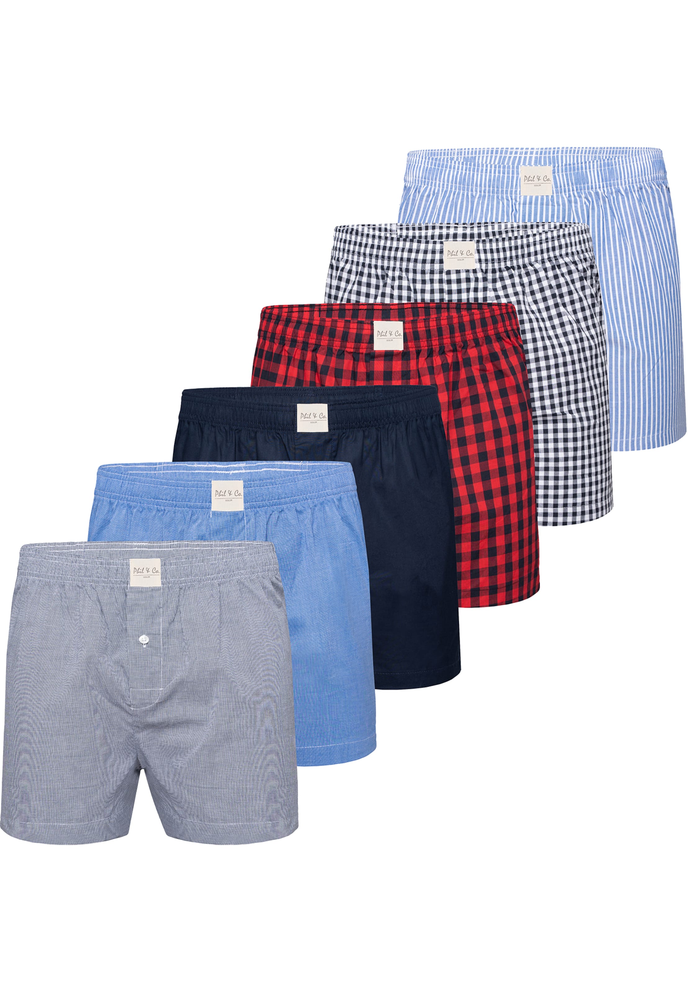 Phil & Co. Berlin - Calzoncillo boxer ' Classics ' en Mezcla de colores: frente