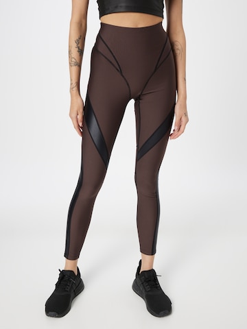 P.E Nation Skinny Leggings 'MASTERY' in Braun: predná strana