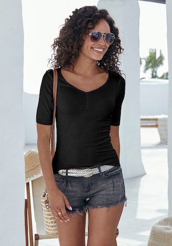 LASCANA - Camiseta en negro: frente