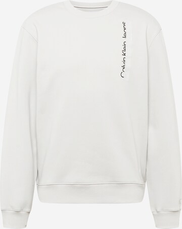 Calvin Klein Jeans Sweatshirt in Wit: voorkant