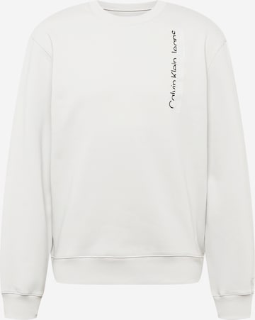 Calvin Klein Jeans Sweatshirt in Wit: voorkant