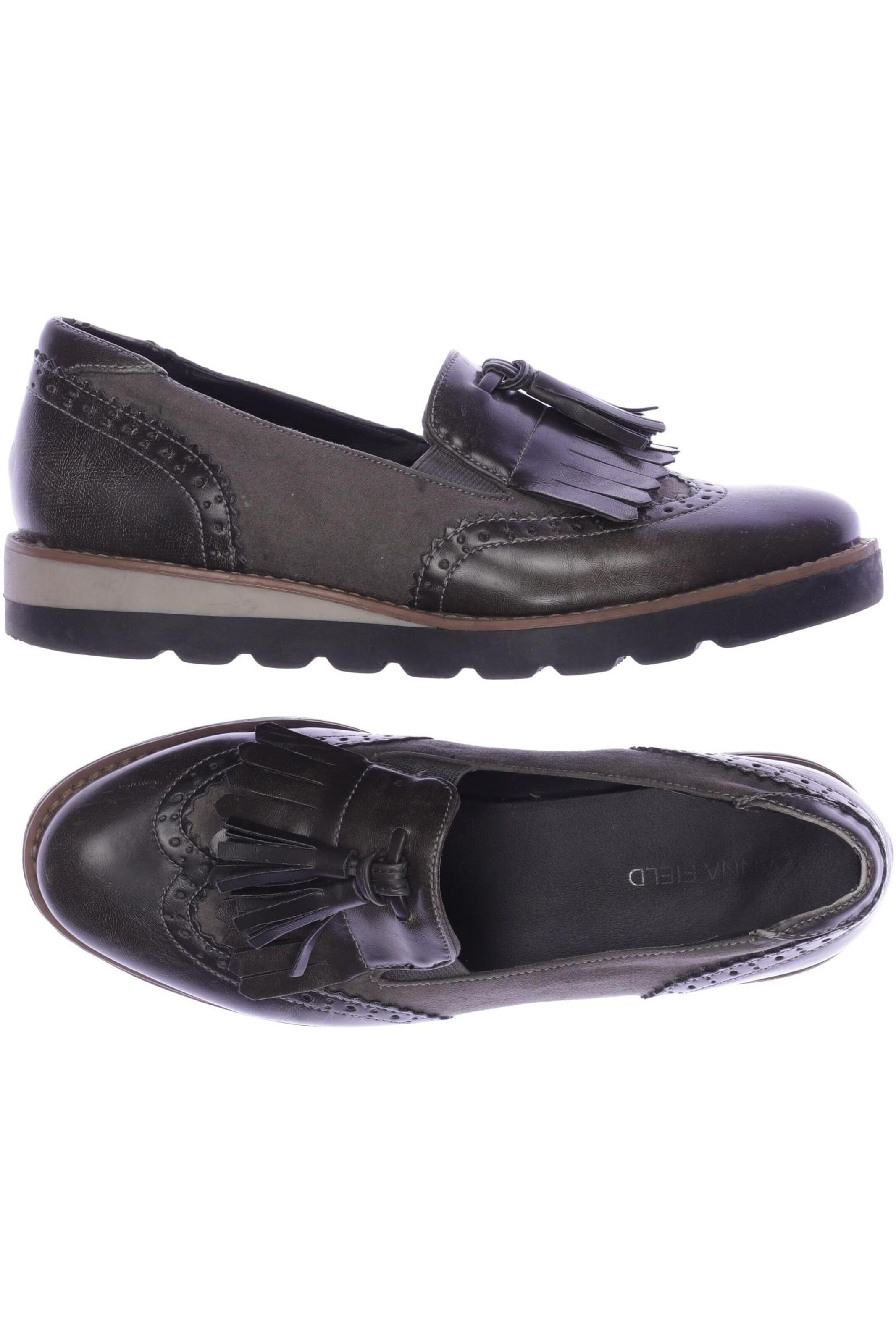 Anna Field Flats & Loafers in 37 in Brown: front