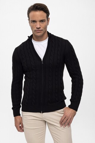 Felix Hardy Knit cardigan in Black: front