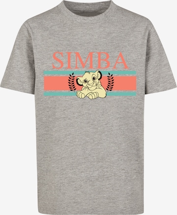 F4NT4STIC Shirt 'Disney König der Löwen Simba' in Grijs: voorkant