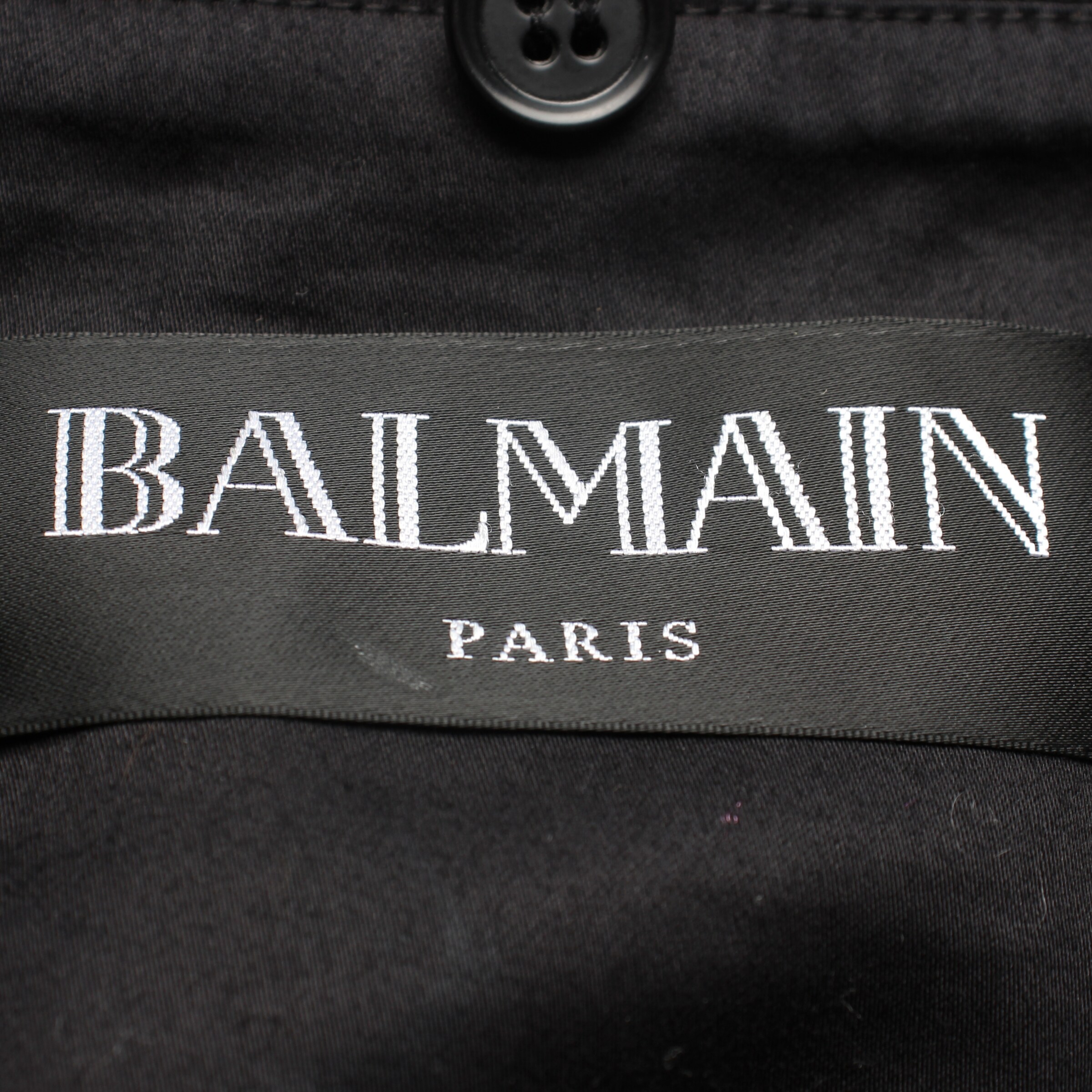 Balmain Lederjacke / Ledermantel L-XL in Schwarz