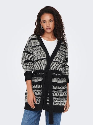 ONLY Knit Cardigan in Black: front