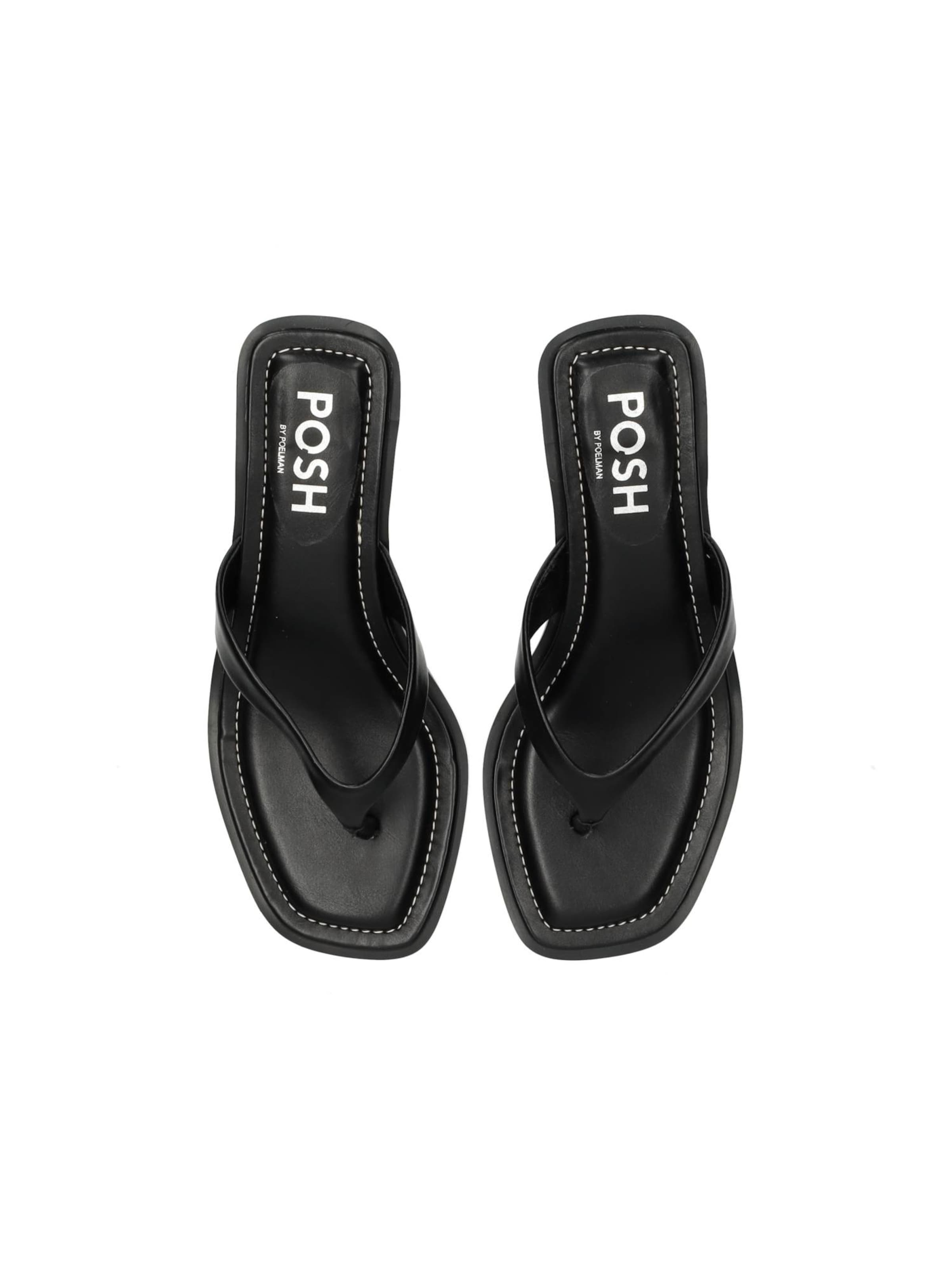 Tongs POSH by Poelman en noir