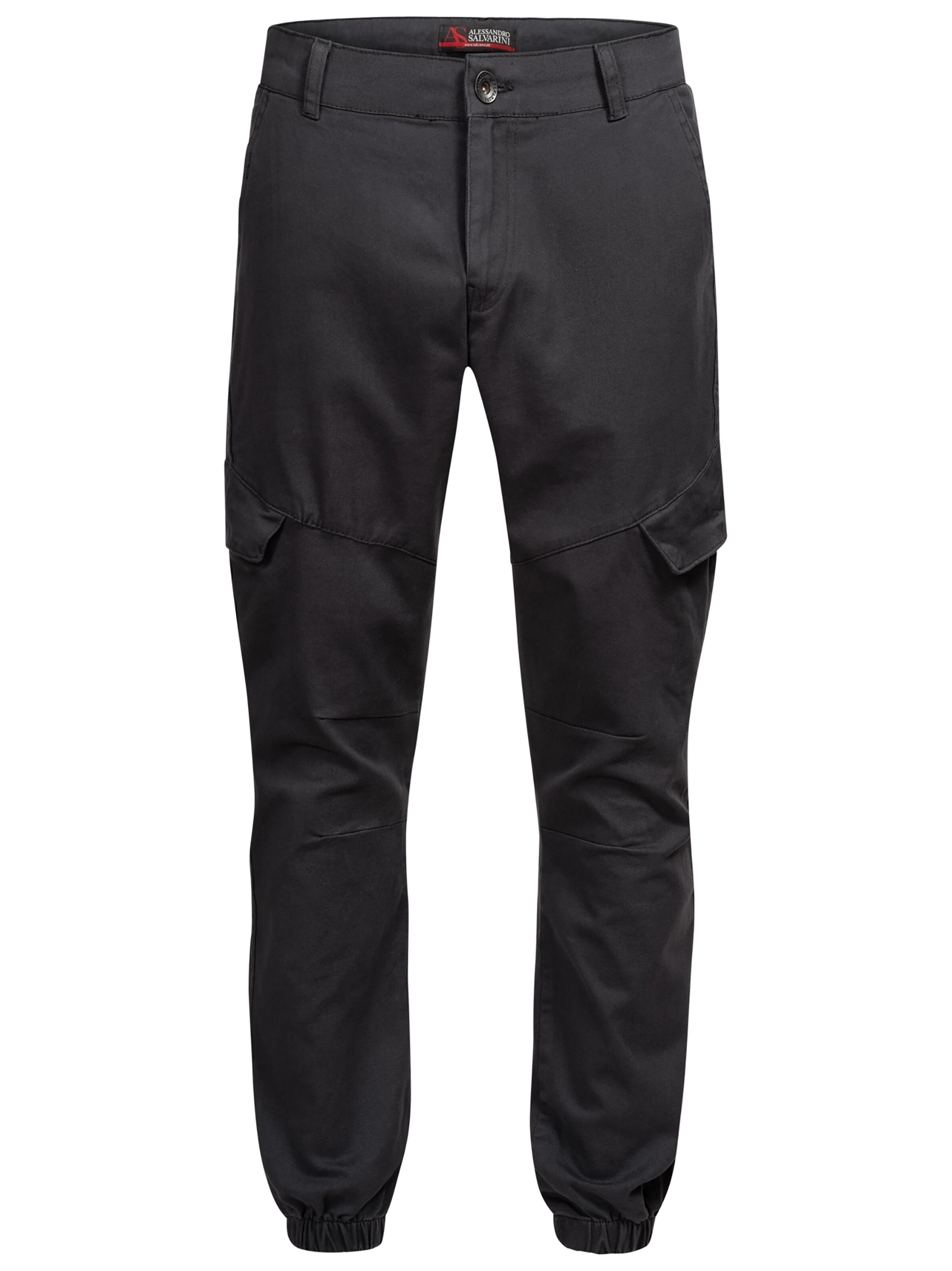 Alessandro Salvarini Tapered Cargohose 'AS274' in Grau: Vorderseite