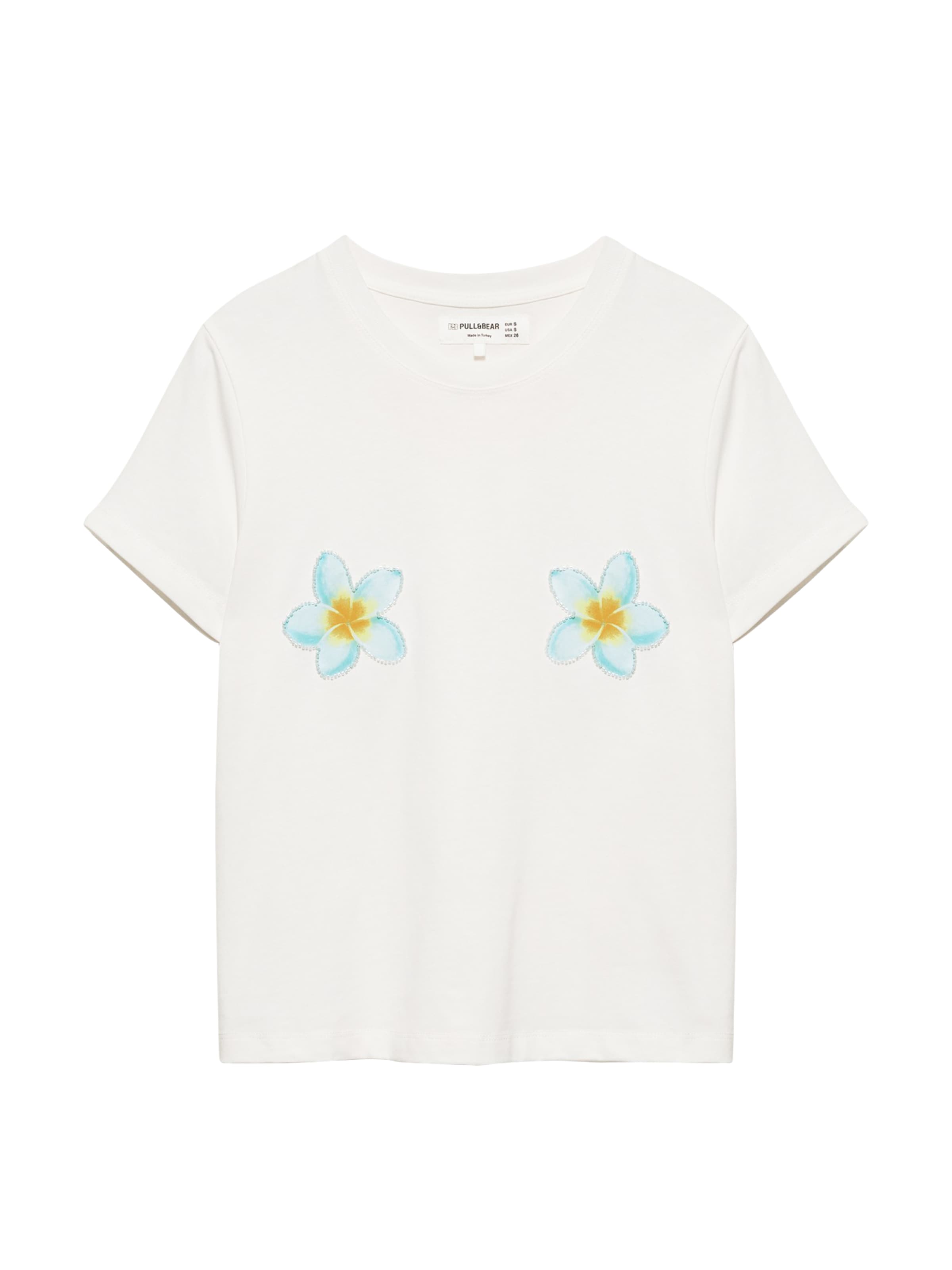 Pull&Bear Majica | bela barva: sprednja stran