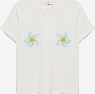 Pull&Bear Paita koossa XS värissä vaaleansininen / tummankeltainen / offwhite, Tuotenäkymä