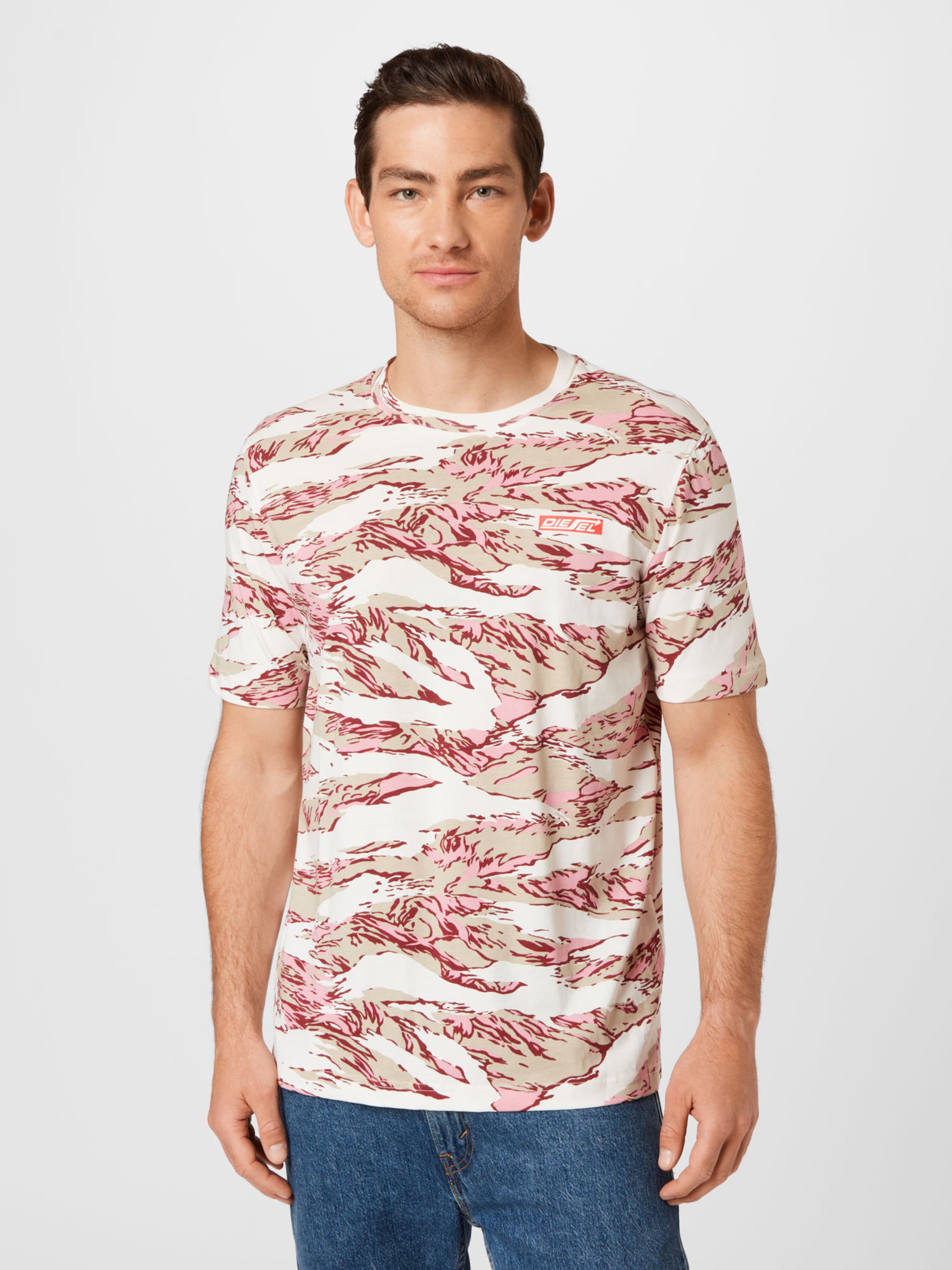 Männer Shirts DIESEL T-Shirt 'JUST' in Rosa - YG20952 Männer Shirts DIESEL T-Shirt 'JUST' in Rosa - YG20952