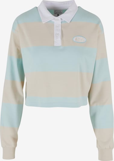 Karl Kani T-shirt en sable / menthe / blanc, Vue avec produit