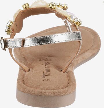 TAMARIS T-Bar Sandals in Silver