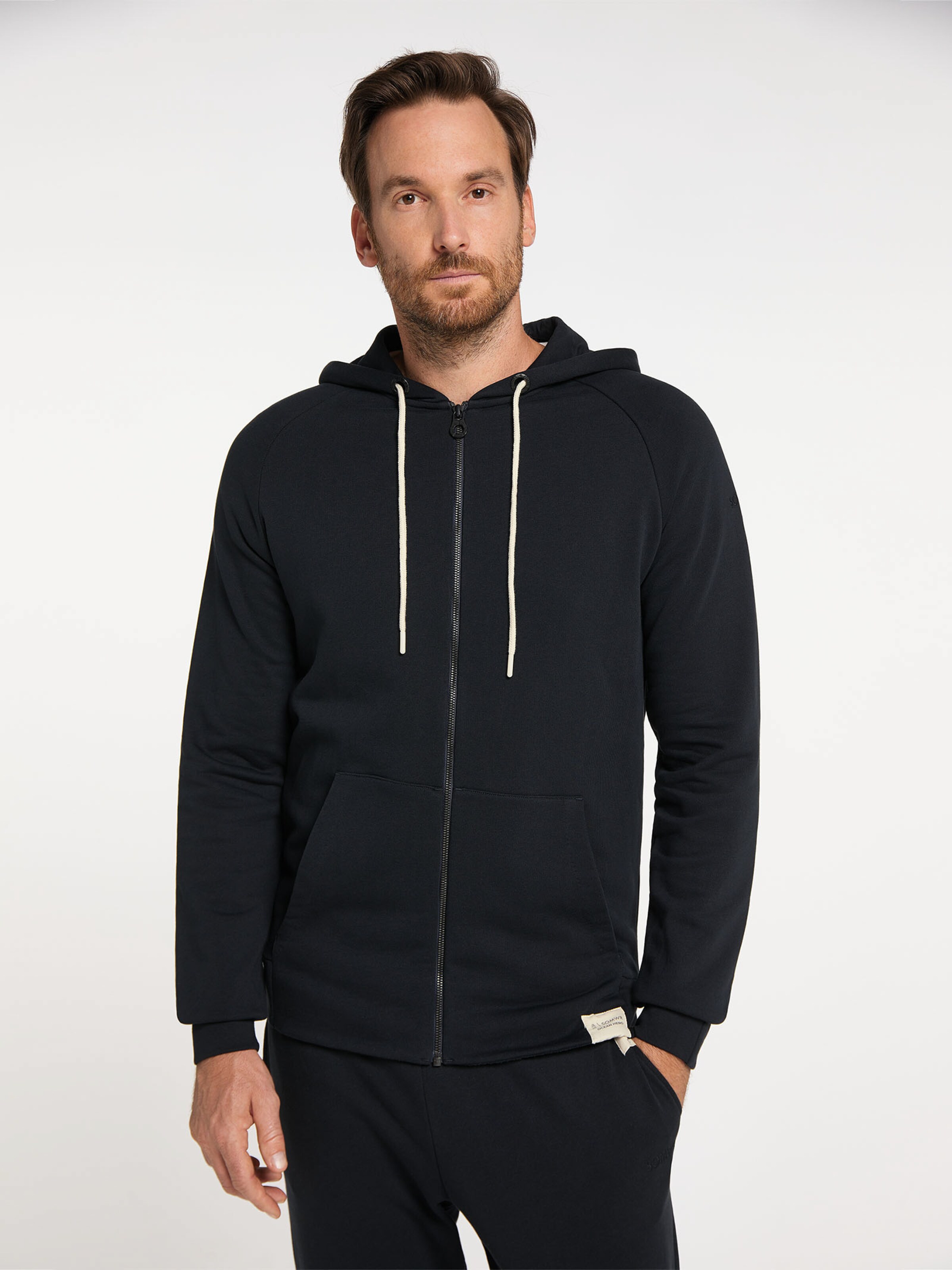 Männer Sweat SOMWR Zip-Hoodie 'ZIP UP' in Schwarz - PL06617 Männer Sweat SOMWR Zip-Hoodie 'ZIP UP' in Schwarz - PL06617