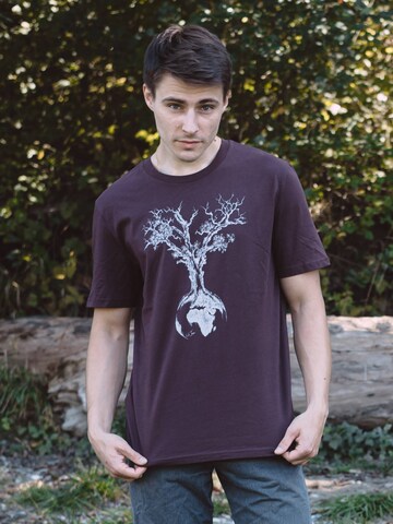 Life-Tree Shirt 'Weltenbaum' in Brown