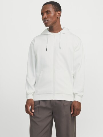 Giacca di felpa 'Bradley' di JACK & JONES in bianco: frontale