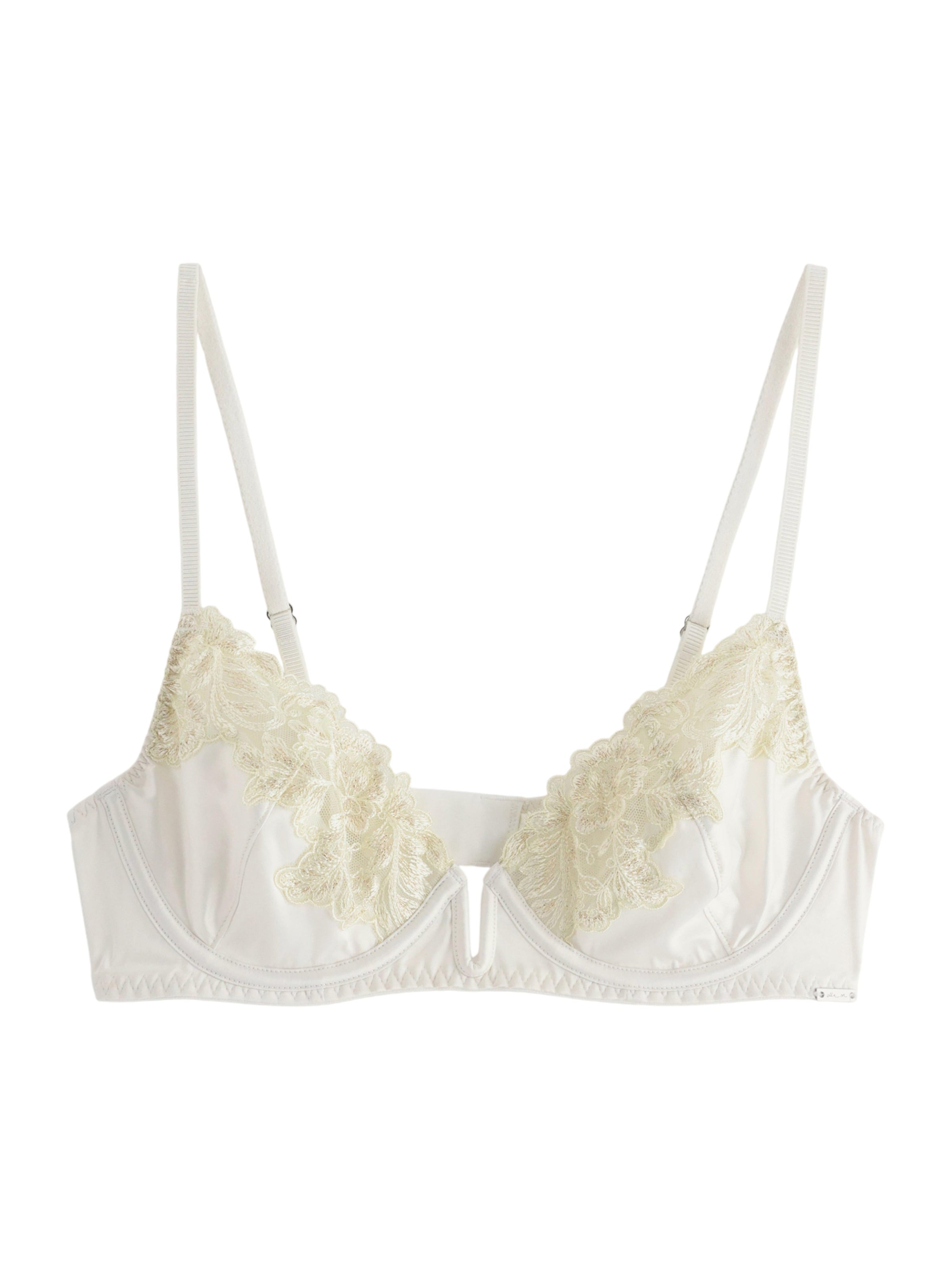 Lindex - Clásico Sujetador 'Daisy Bianca' en blanco: frente