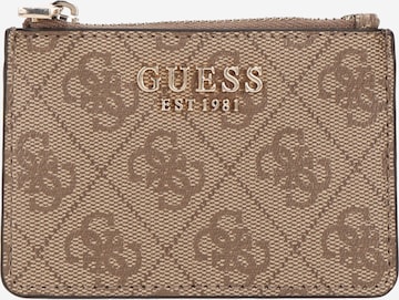 GUESS Kotelo 'LAUREL II SLG CREDIT CARD CASE' värissä ruskea: etupuoli