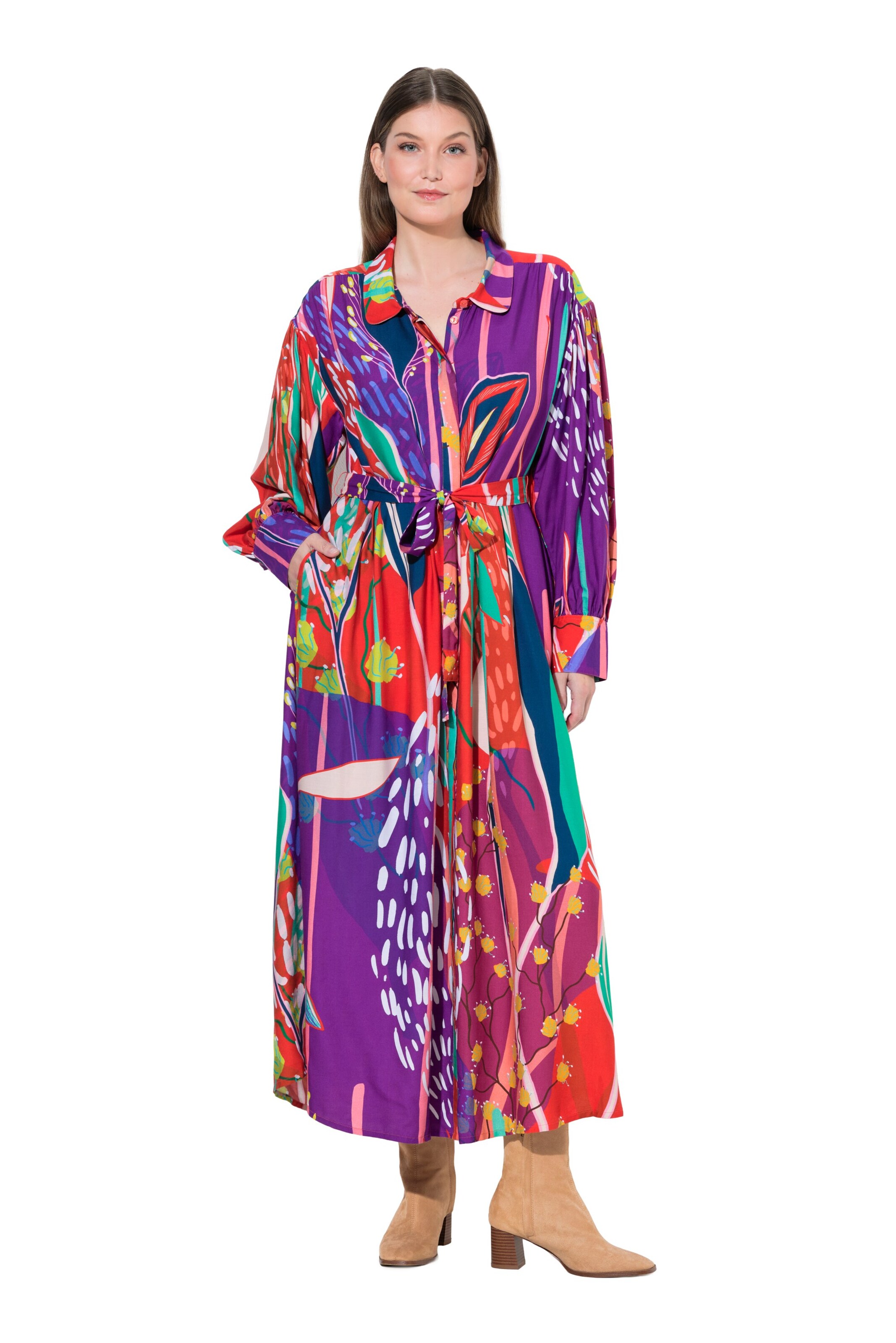 Ulla Popken Jurk in Lila: voorkant