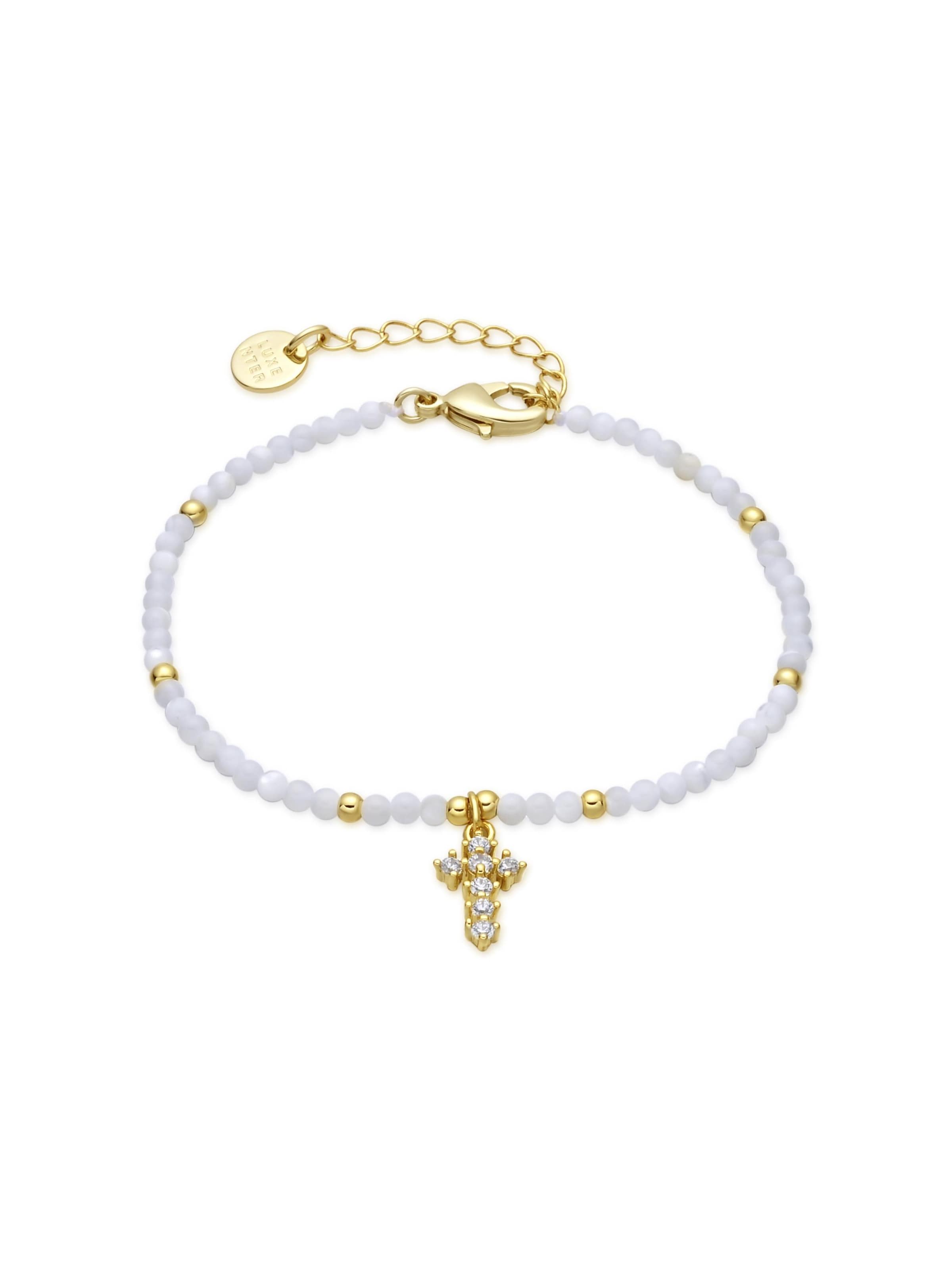 Luxenter Bracelet 'Nyali' in White: front