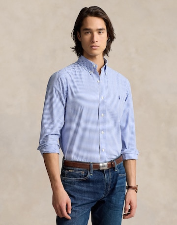 Coupe regular Chemise Polo Ralph Lauren en bleu : devant