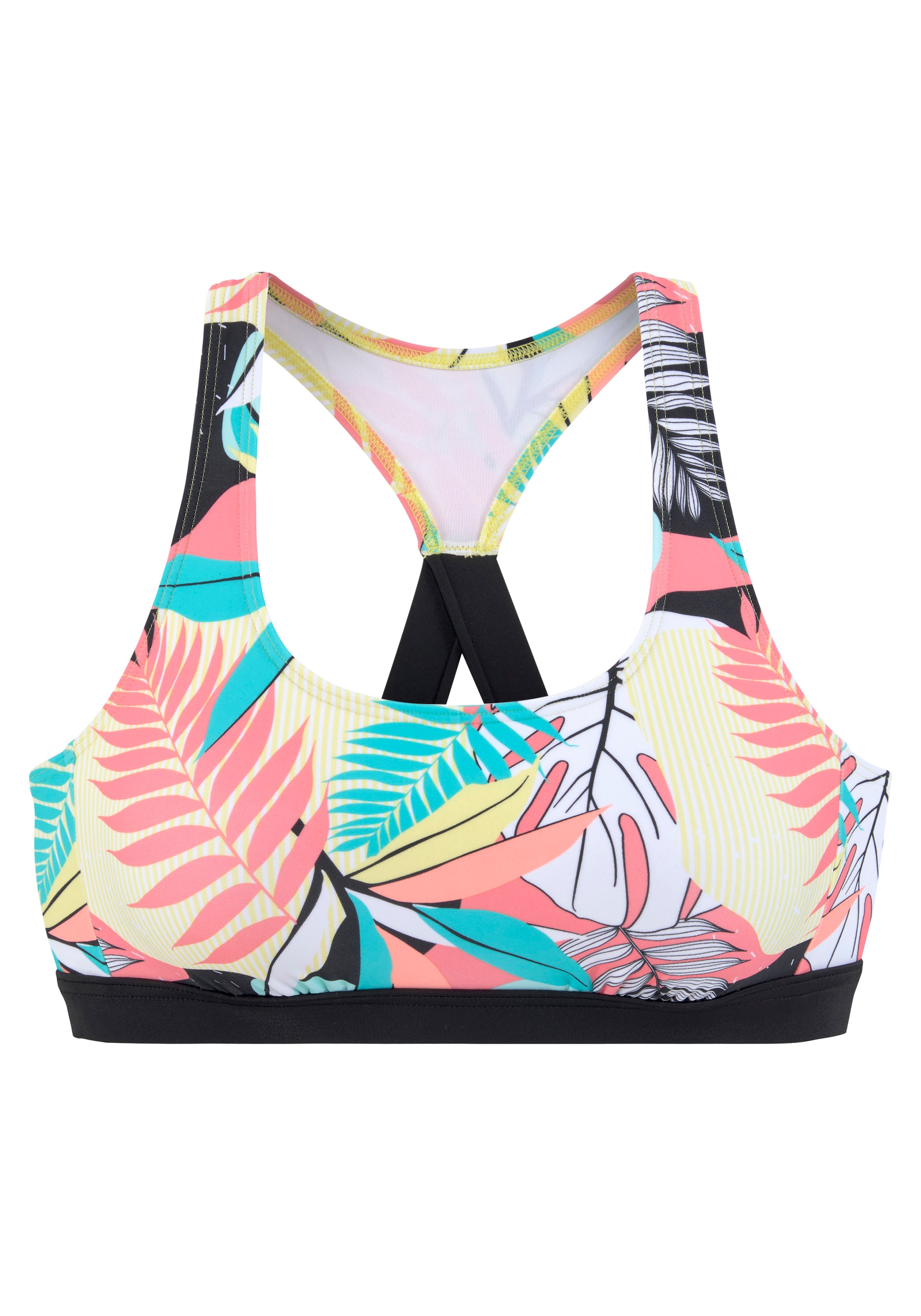 LASCANA ACTIVE Bygelfri Sportbikinitopp i blandade färger: framsida