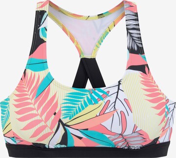 LASCANA ACTIVE Bustier Sportbikinitop in Gemengde kleuren: voorkant