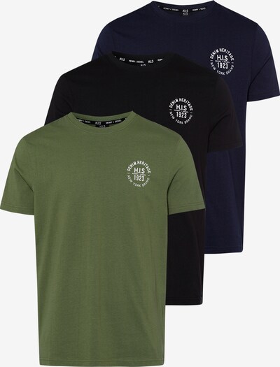 H.I.S Shirt in marine / grün / schwarz / weiß, Produktansicht