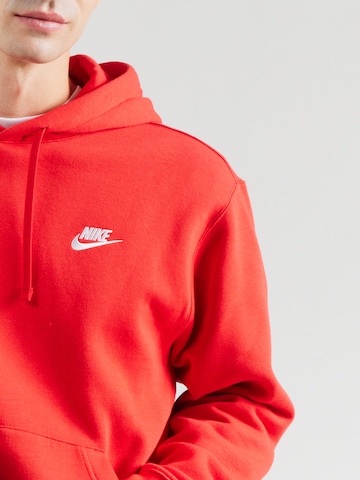 Nike Sportswear Regular Fit Sweatshirt 'Club Fleece' in Rot