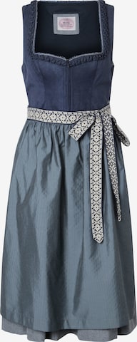MARJO Dirndl 'Reichenfels' in Blauw: voorkant