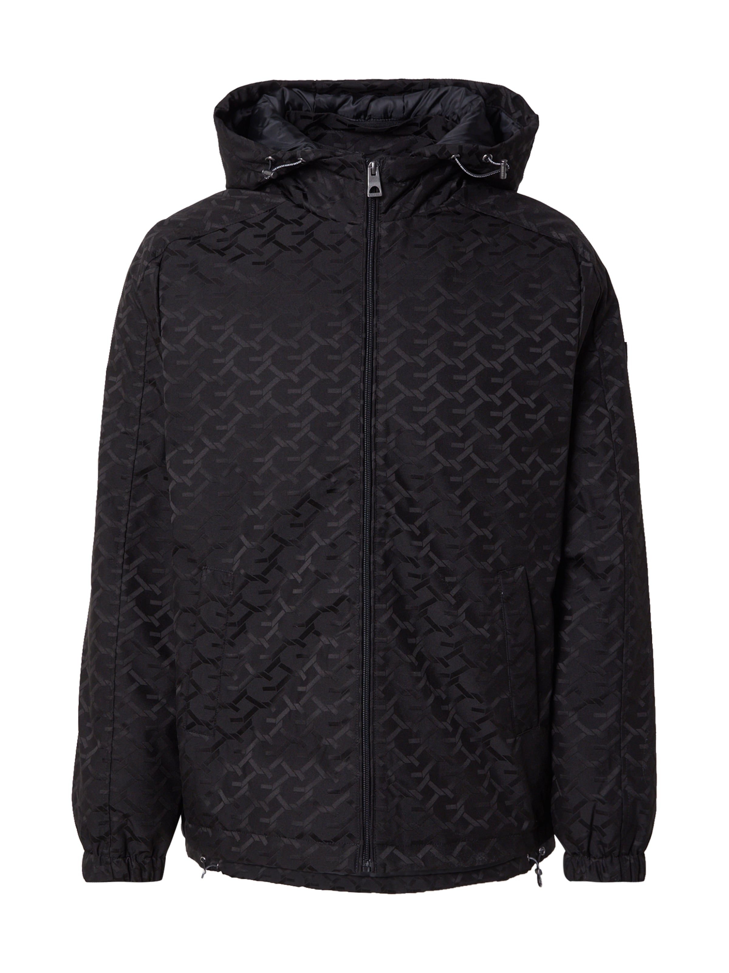 GUESS Демисезонная куртка в Черный: спереди