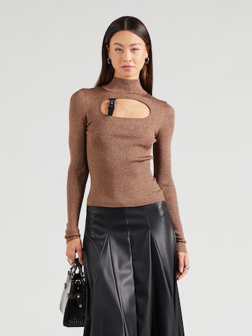 Versace Jeans CouturePulover - smeđa boja: prednji dio