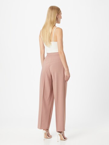 TOPSHOP - Regular Calças com vincos em rosa