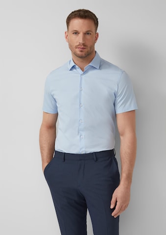 s.Oliver Regular fit Button Up Shirt in Blue