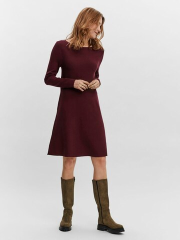 VERO MODA Gebreide jurk in Rood