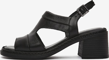 Sandales Derimod en noir : devant