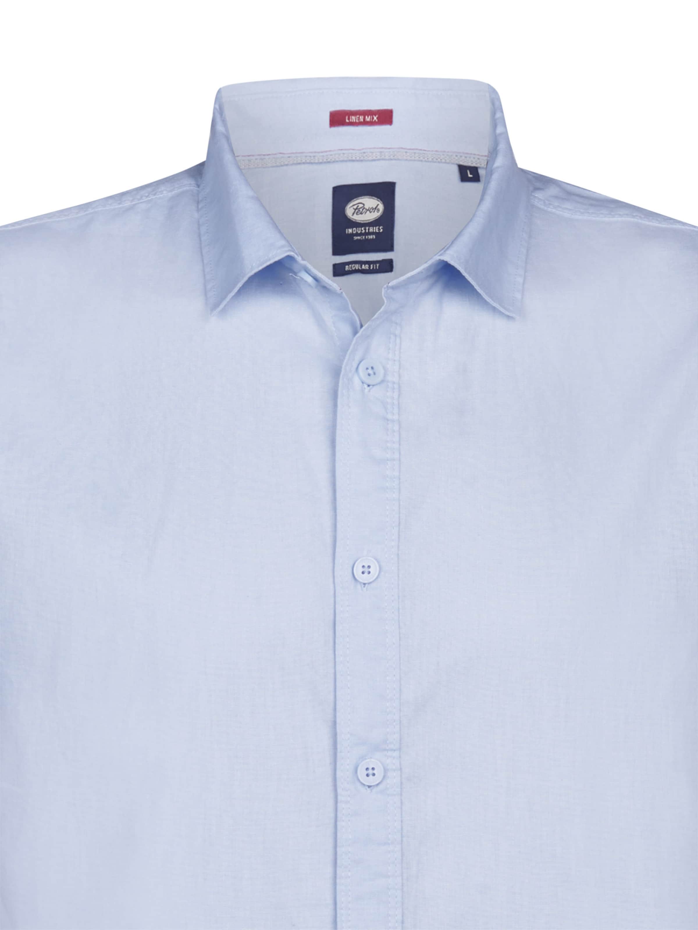 Petrol Industries Средняя посадка Рубашка в Синий