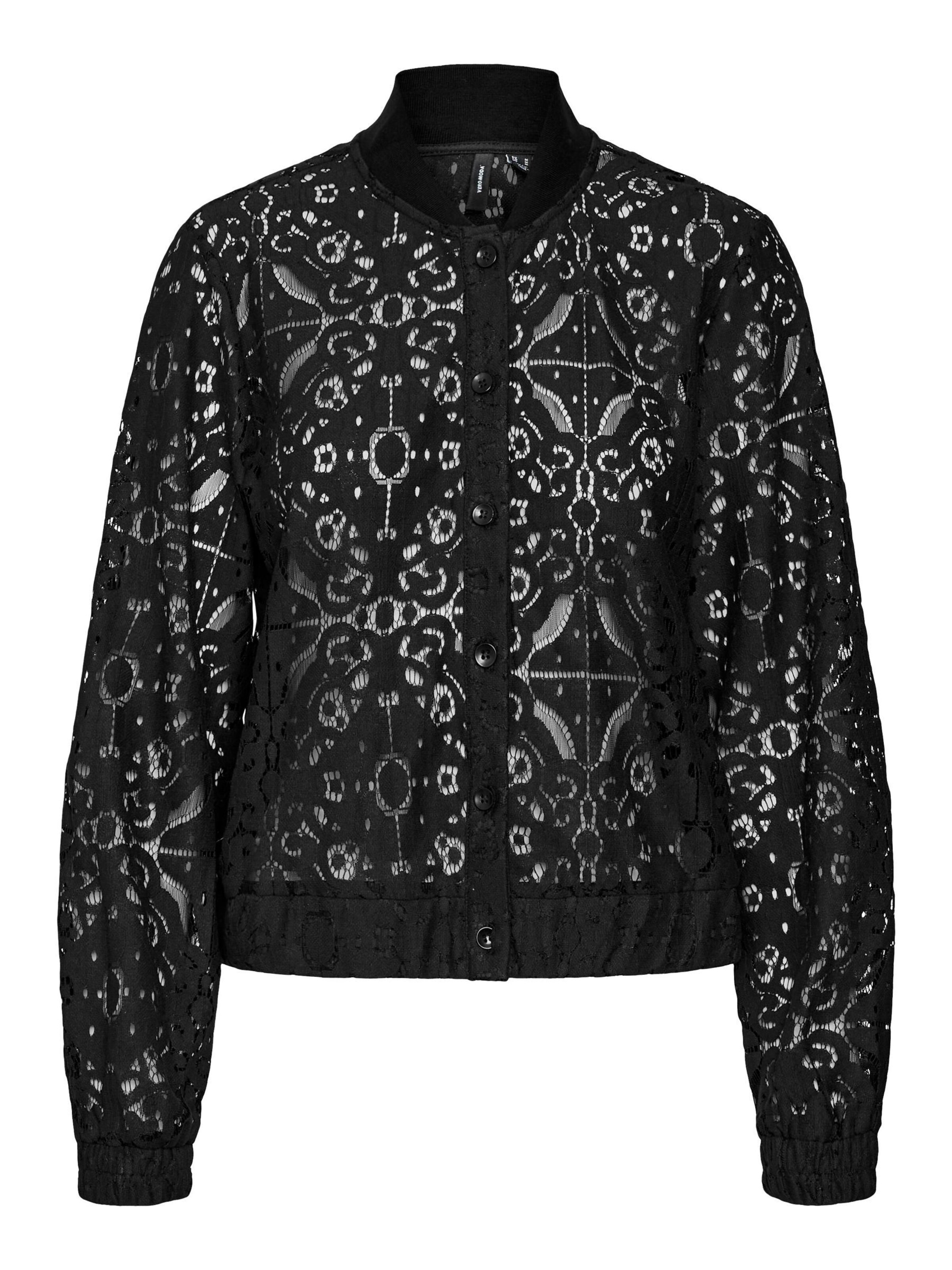 Vero Moda Curve - Chaqueta de entretiempo 'VMLUNI' en negro: frente