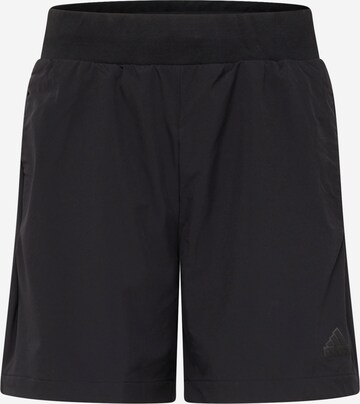 ADIDAS SPORTSWEAR Regular Workout Pants 'Z.N.E.' in Black: front